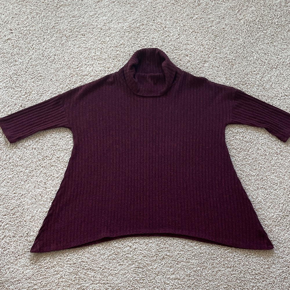 Sonoma Women's Deep Burgundy Cowl Neck Sweater